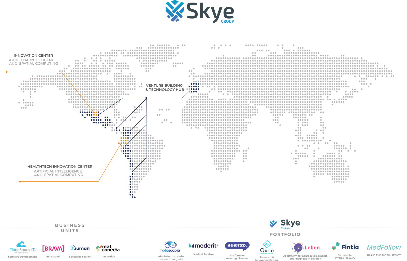 World map showing global operations
